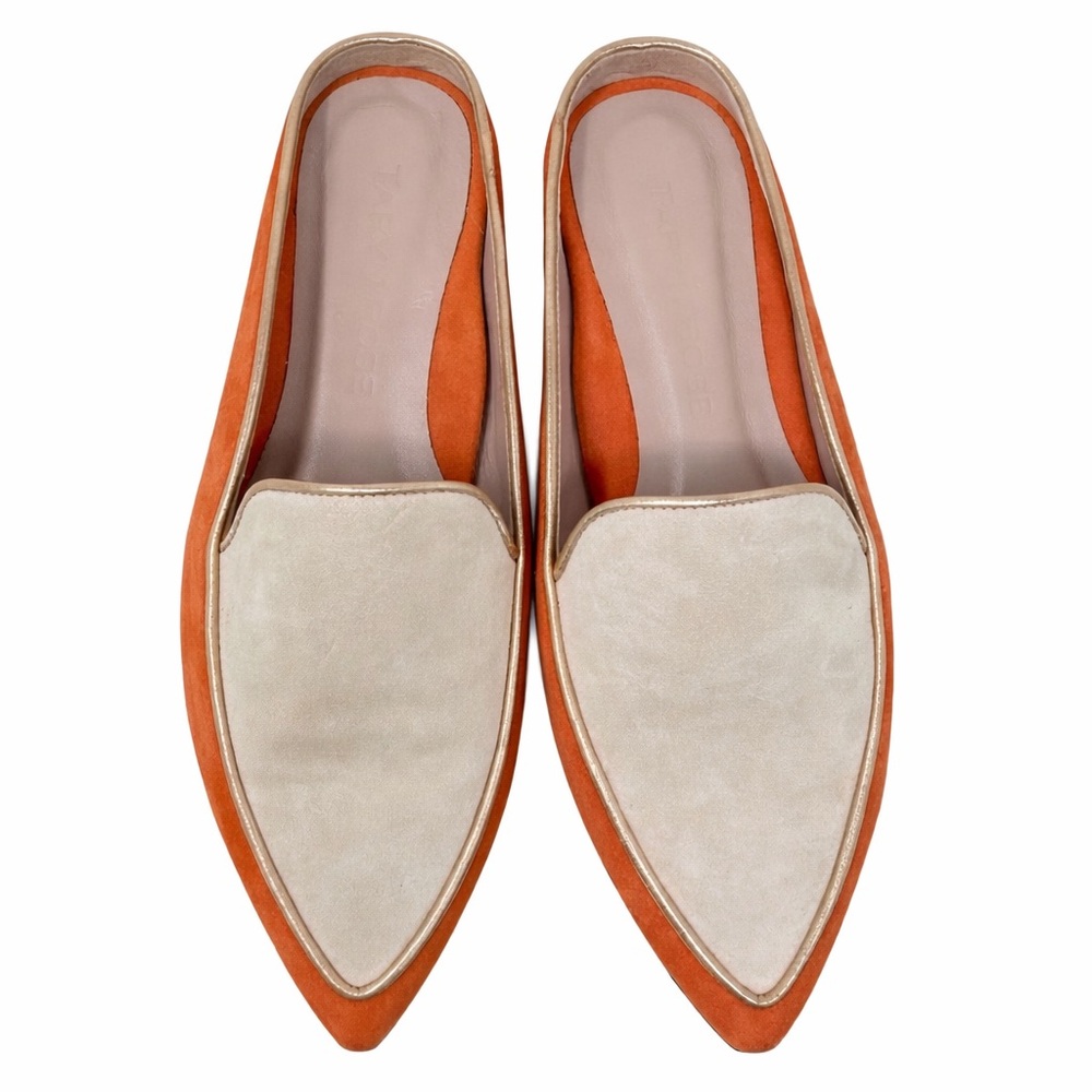 TARYN ROSE Renatta Suede Wedge Pointed Toe Mules! - Picture 3 of 5